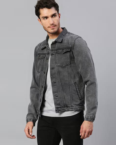 Jack&Jordan Black Denim jacket for men