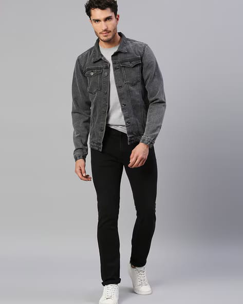 Jack&Jordan Black Denim jacket for men