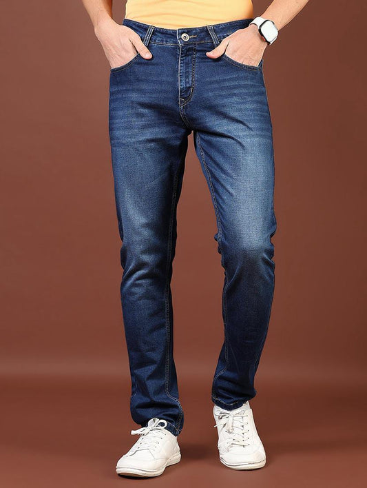 Jack&Jordan best dark blue men stretchable jeans