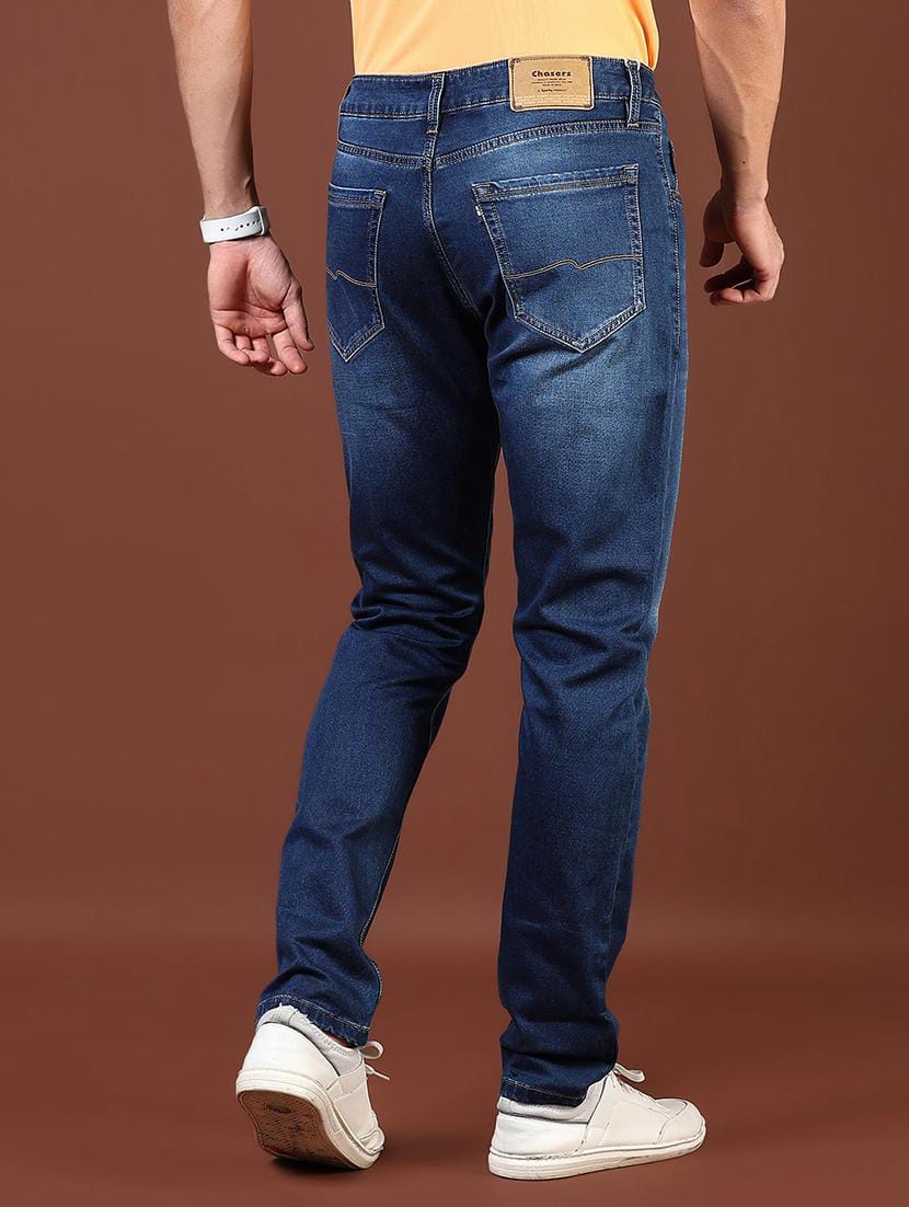Jack&Jordan best dark blue men stretchable jeans