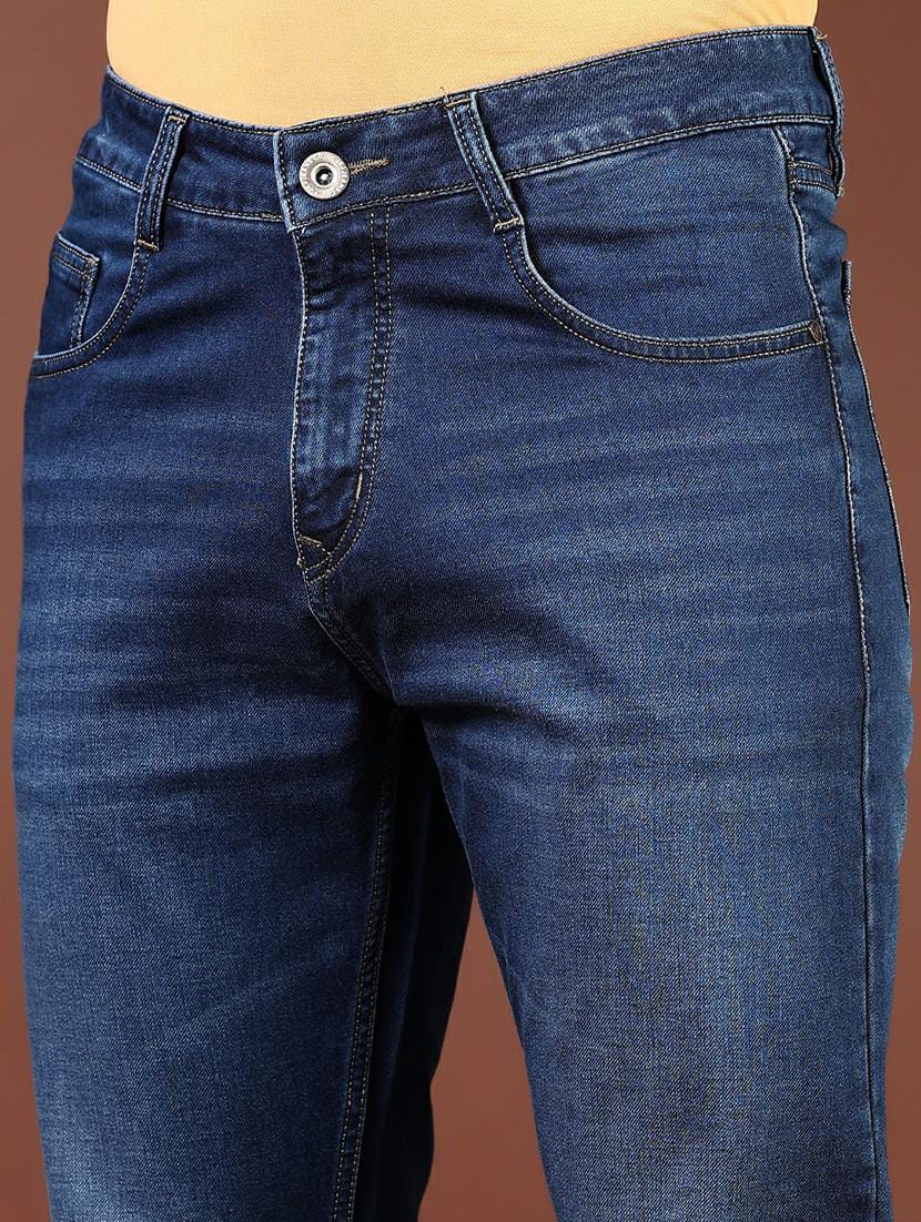 Jack&Jordan best dark blue men stretchable jeans