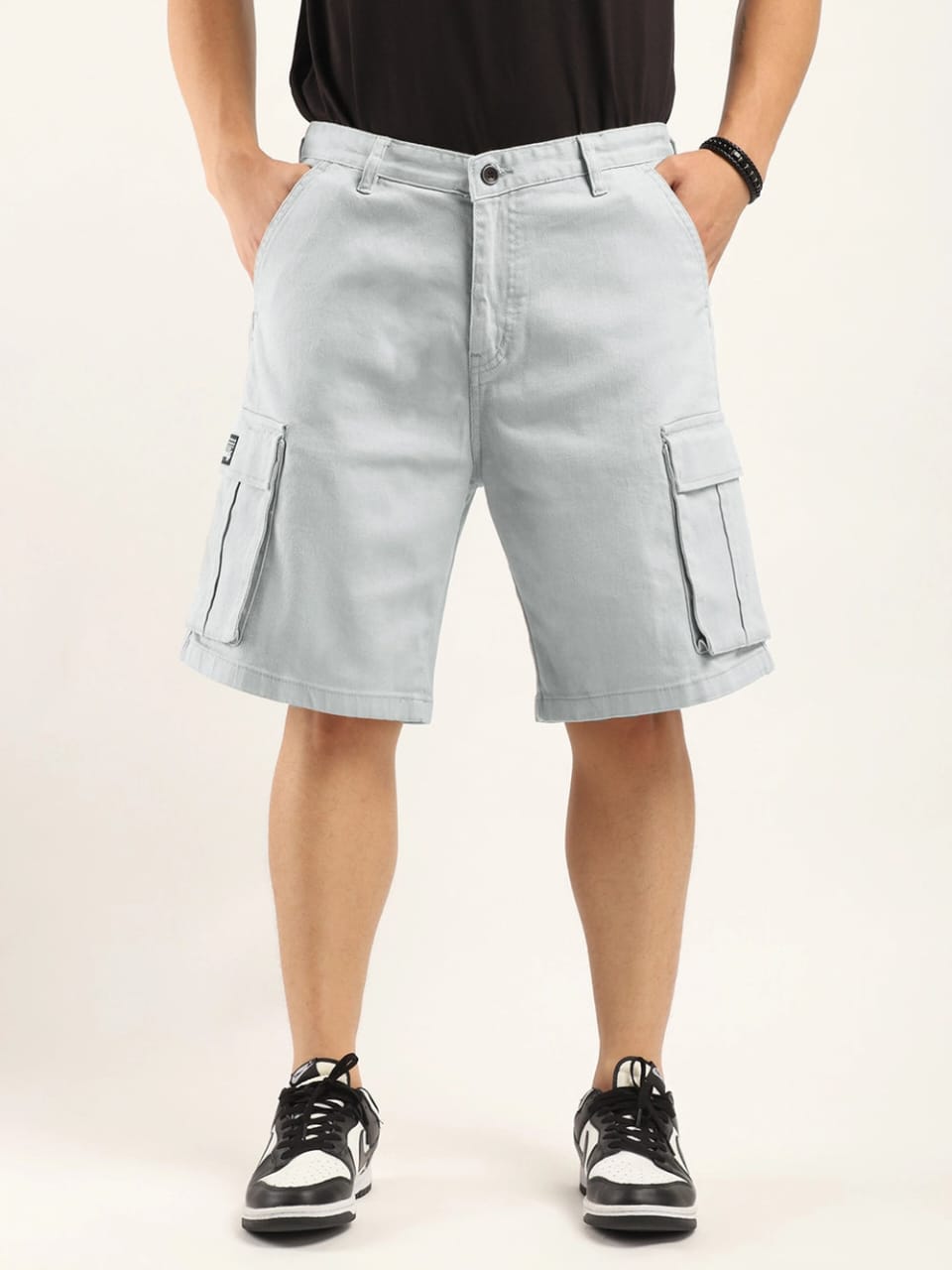 Jack&Jordan denim grey cargo men shorts