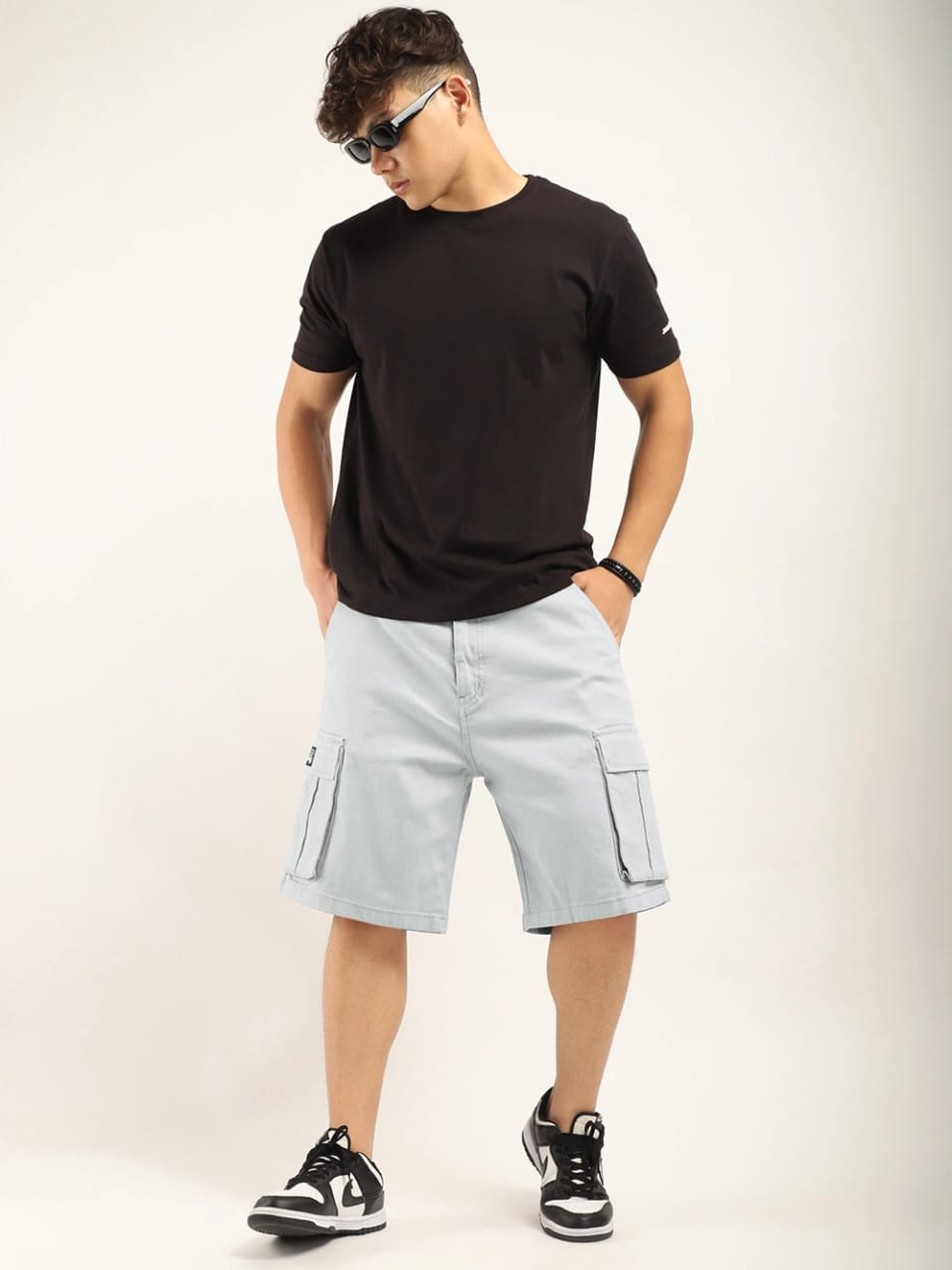 Jack&Jordan denim grey cargo men shorts