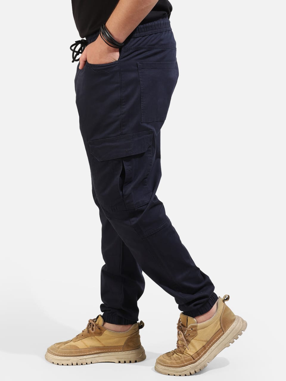 Jack&Jordan men Navy Blue 6 pocket cargo