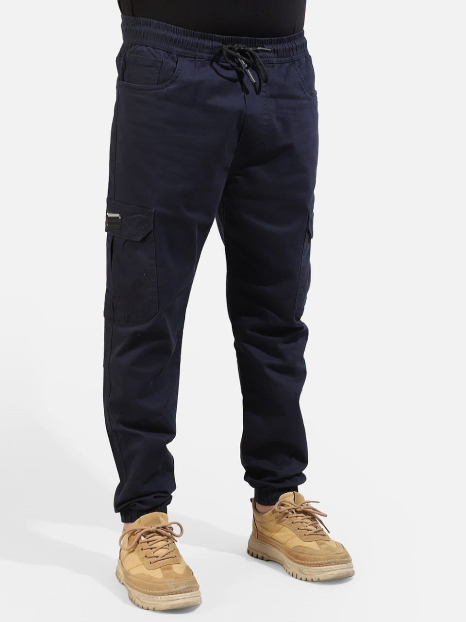 Jack&Jordan men Navy Blue 6 pocket cargo