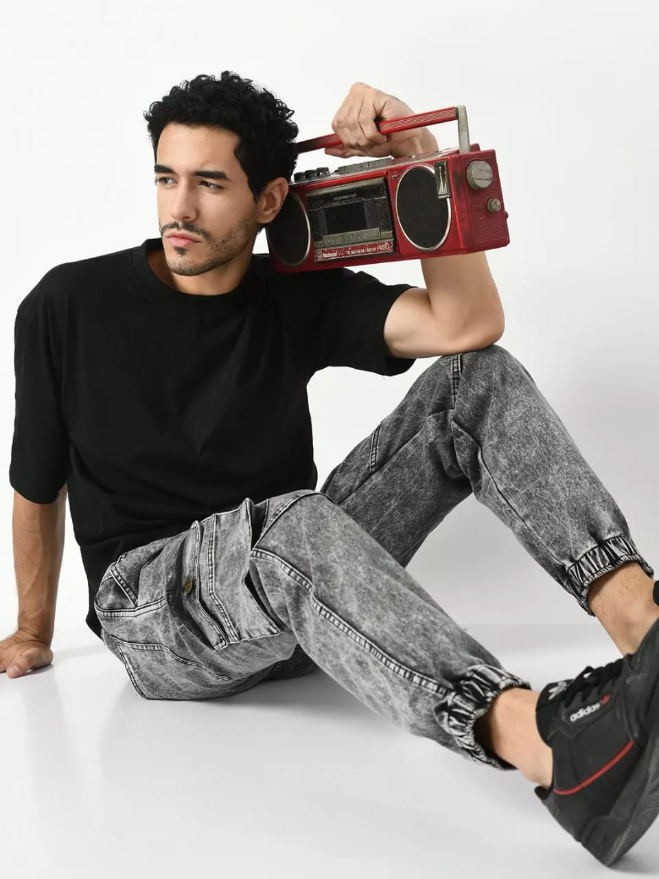 Jack& Jordan black pixel color men jogger
