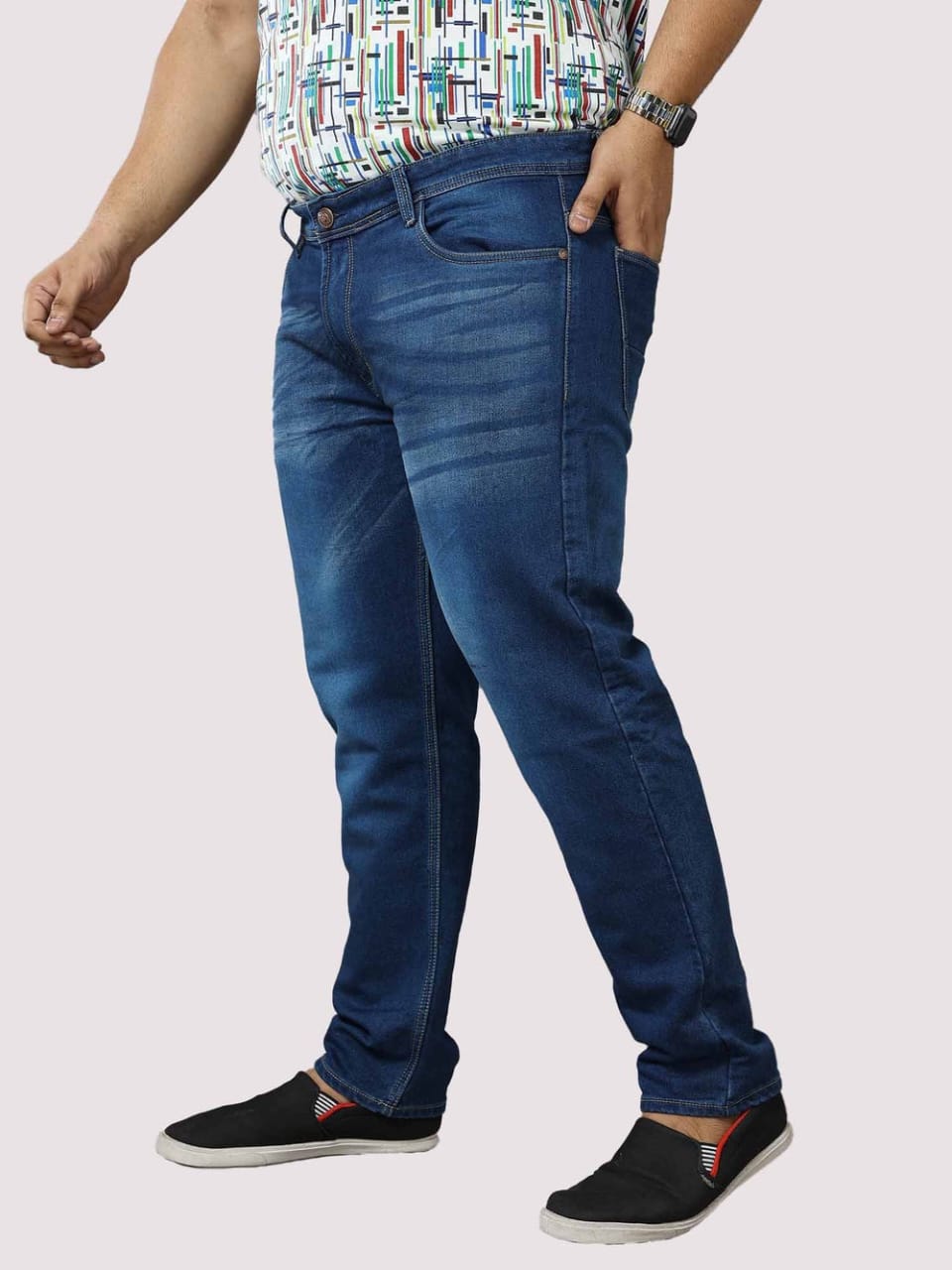Jack&Jordan dark blue plus size men  jeans