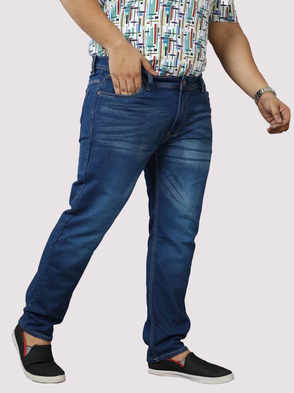 Jack&Jordan dark blue plus size men  jeans