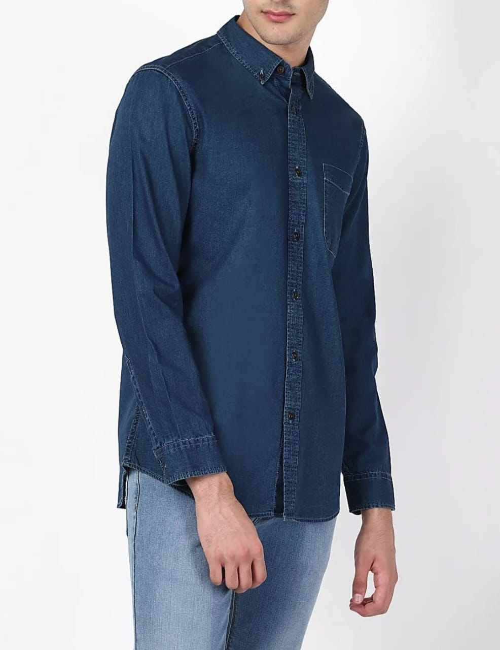 Jack&Jordan men cotton blue denim shirt