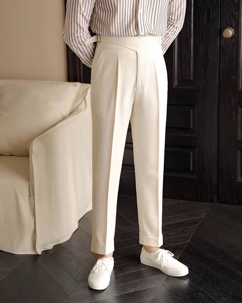 Jack&Jordan Off white Premium Italian Cut Cotton Gurkha Pant.