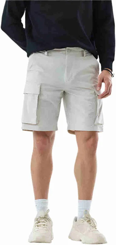 J&J fully stretchable off white men shorts