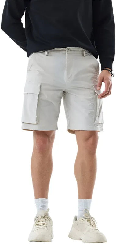 J&J fully stretchable off white men shorts