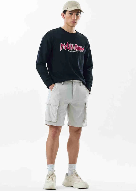 J&J fully stretchable off white men shorts